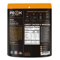 Peak Refuel Cheesy Chicken & Broccoli Freeze Dried Meal - 2 Serving -Big Agnes Shop 1089881 800 auto