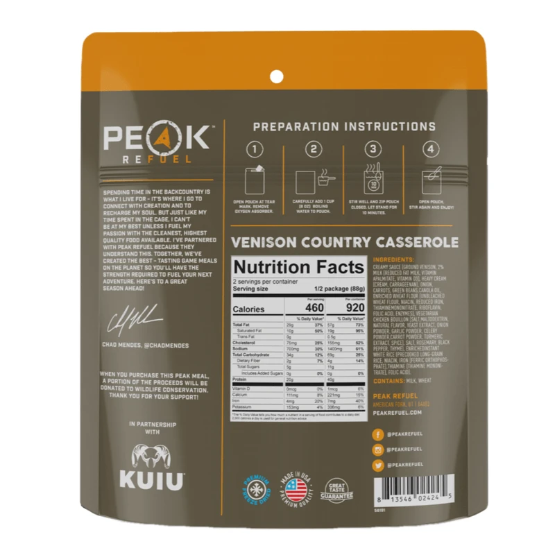 Peak Refuel Venison Country Casserole 3 Peak Refuel Venison Country Casserole