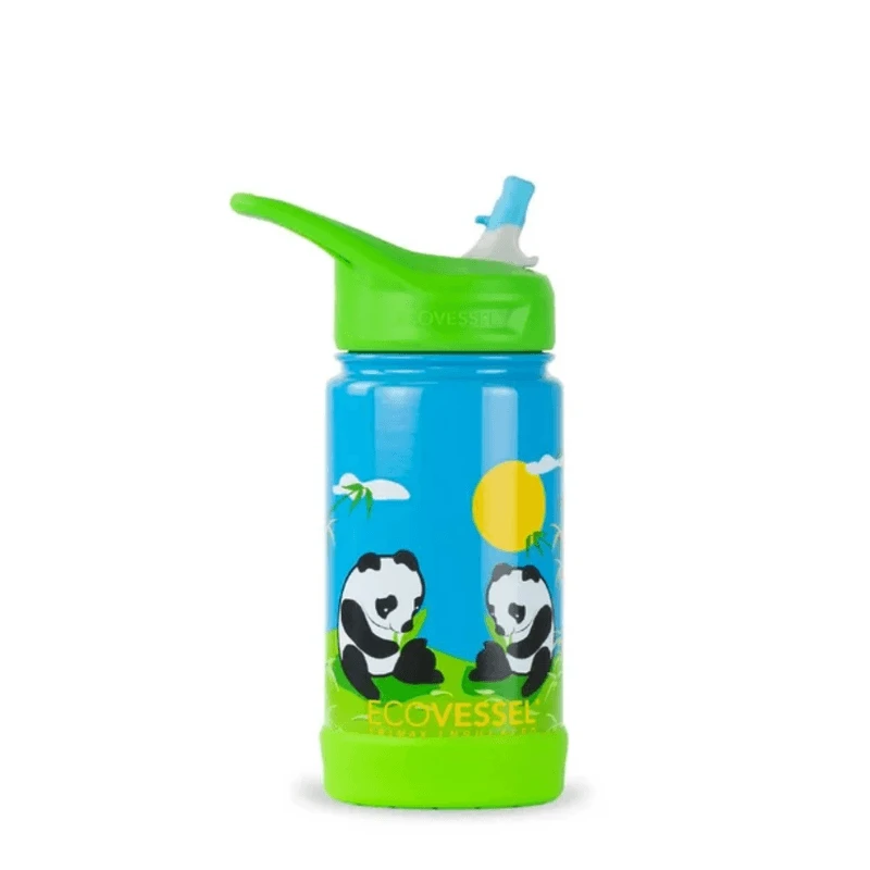 EcoVessel The Frost Panda Insulated Stainless Steel Kids Water Bottle - Youth 4 EcoVessel The Frost Panda Insulated Stainless Steel Kids Water Bottle - Youth - Image 2